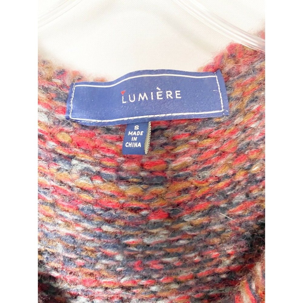 Lumiere Size Small S Boho Fringe Acrylic Vest Top - Picture 7 of 7